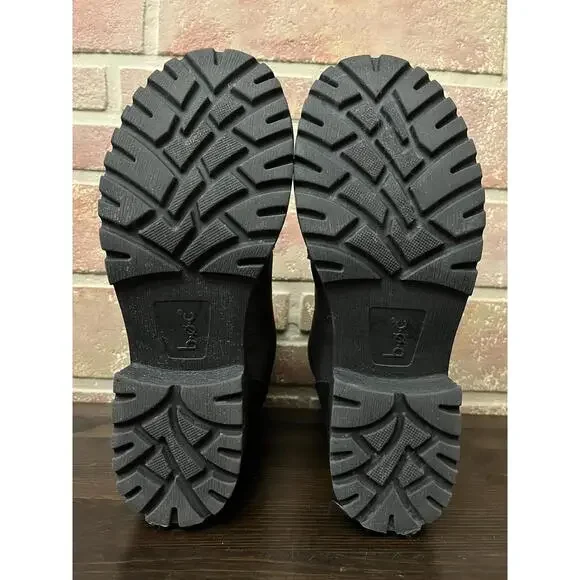 Born Boc Womens Godfrey Combat Boots Olive Black Straps Ankle Block Zip 9.5 - Picture 8 of 9